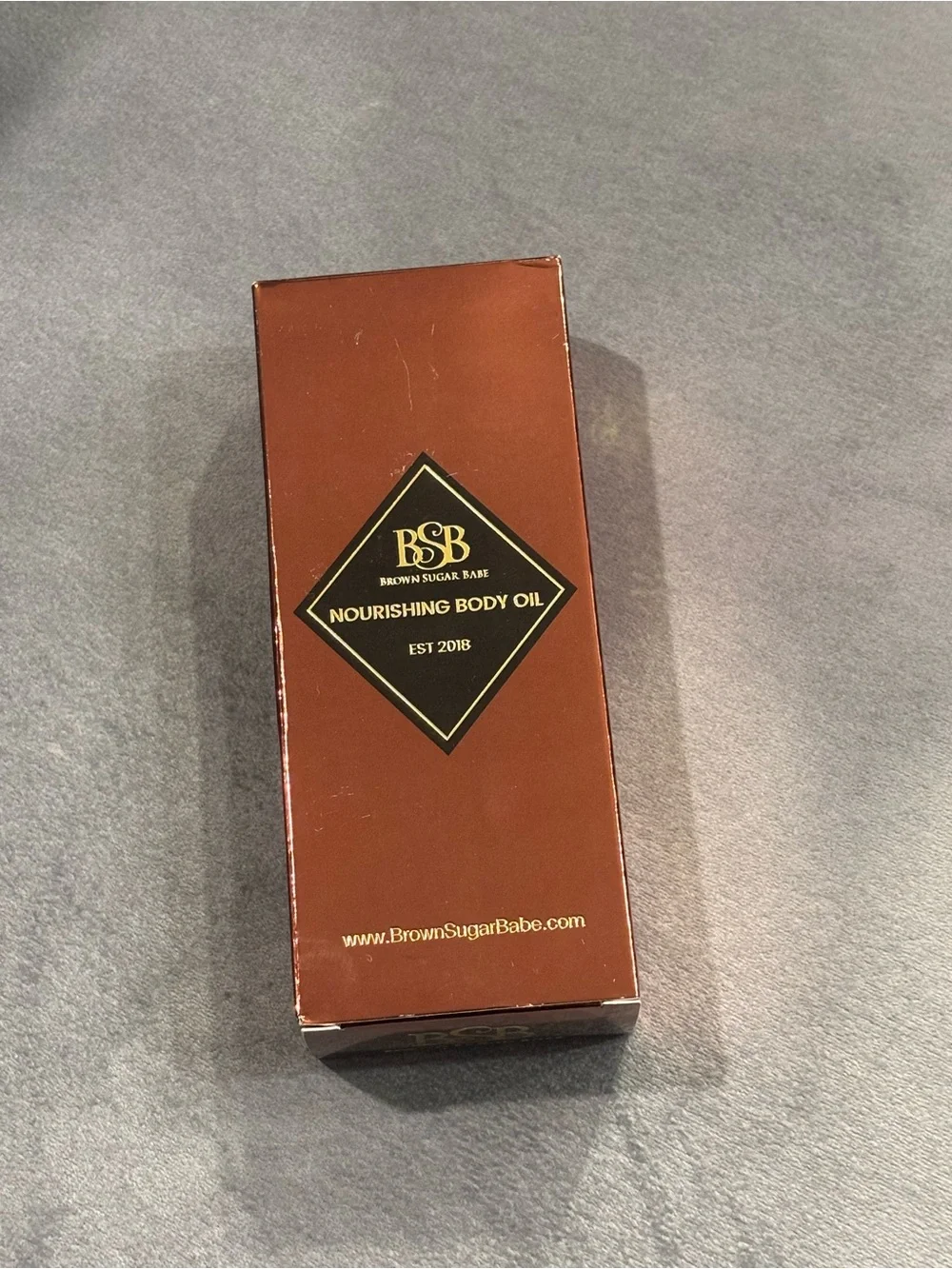 Brown Sugar Babe Nourishing Body Oil - Amber Bottle with Gold Cap